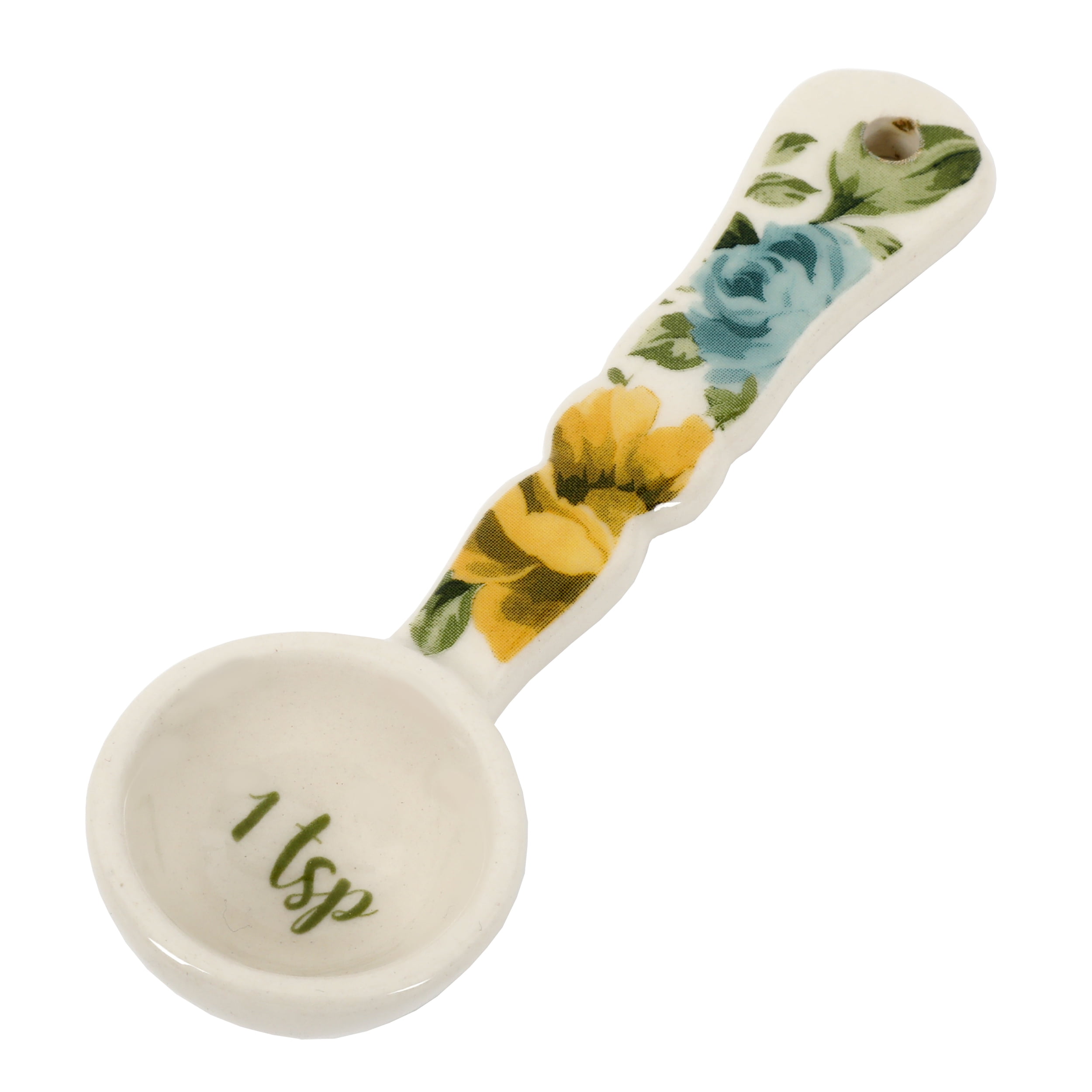 The Pioneer Woman Willow 8 Piece Measuring Scoops and Measuring Spoons Ceramic Floral 
