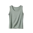 thumbnail image 2 of HongQid Women's Polka Dot U-Neck Tank Tops Casual Loose Fit Sleeveless Shirts with Dot Print for Summer, 2 of 5