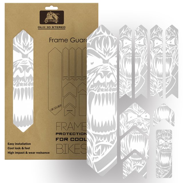 ENLEE Universal Gorilla Design Bike Frame Protector Sticker - Scratch-Resistant PVC Film for Mountain/Road Bikes, 4 Sizes, Easy Application, No Residue