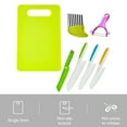 thumbnail image 6 of Pebbuoy 7Pcs/Set Kids Cutter Kit with Fruit Vegetable Crinkle Cutter Peeler Chopping Board Toddlers Real Cooking Plastic Safe Cutter Kitchen Tools, 6 of 6
