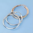 thumbnail image 3 of GKNET Women's Fashion Delicate Jewelry Gold Or Silver Large THICK 4" 100mm Hoop Earrings-A pair of earrings-Silver, 3 of 6