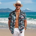 thumbnail image 2 of ZHANGDER Men's Hawaiian Shirt Short Sleeve Button Down Shirt Summer Tropical Beach Vacation Shirts, 2 of 7