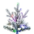 thumbnail image 4 of Vickerman 7.5' x 45" Flocked Slim Kiana Artificial Christmas Tree, 3mm LED Color Changing Lights, 4 of 7