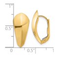 thumbnail image 2 of 14k Solid Yellow Gold Polished Omega Back Earrings 20.33x9.63mm Wide Stud Earring for Women, 2 of 2