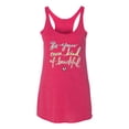 thumbnail image 2 of Positivity saying Pop Culture Tri-Blend Racerback Tank Top, Shocking Pink, X-Large, 2 of 3