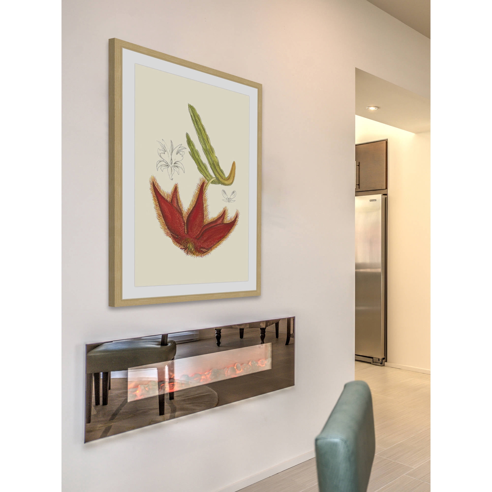 Marmont Hill "Flowering Cactus IV" Framed Painting Print