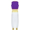 thumbnail image 2 of vastwit Kids Boys Arabian Prince Clothes Set Vest and Pants 2 Piece Game Character Outfits Purple 14, 2 of 7