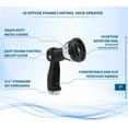 thumbnail image 2 of Morvat Water Metal & Rubber Hose Nozzle Sprayer with 10 Spray Patterns, 2 Pack, 2 of 9
