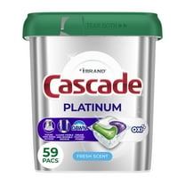 Cascade Platinum   Oxi Dishwasher Pods, Dishwasher Detergent, Dish Detergent Soap, Fresh, 59 Count