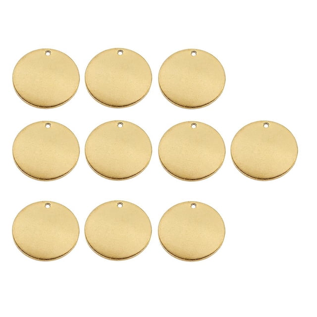 Moneda En Blanco Redonda Del De 10 Pedazos Los De La Etiqueta De Los Sunnimix Colgantes de etiqueta en blanco de metal