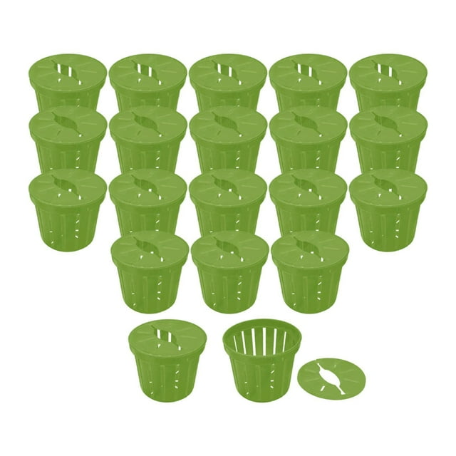 20 Piezas Paderas de cesta de plantación hidropónica maciza resistente múltiples propósitos múltiples suministros de maceta hidropónica de servicio Verde