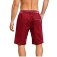 thumbnail image 6 of Mifsaly Mens Beach Shorts Lightweight Quick Dry Swim Trunks Casual Summer Surfing Vacation Lounge Bottoms with Pockets Wine,XXXL, 6 of 8