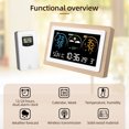 thumbnail image 3 of Weather Station Indoor Outdoor Thermometer Wireless LCD Color Display USB Rechargeable Digital Temperature Humidity Monitor Weather Thermometer Forecast Station with Barometer/Digital, 3 of 8