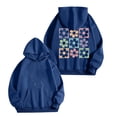 thumbnail image 1 of Chandail à Capuche Imprimé Floral pour Femmes Confortable Chandail Décontracté à la Mode Automne Hiver Design Lettre Doux Chaud Confortable, 1 of 2