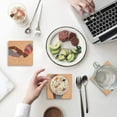 thumbnail image 1 of XDDJA Woman Set of 4 Coaster for Drinks, Absorbent Ceramic Stone Coasters Cup Mat with Cork Base for Home Kitchen Room Coffee Table Bar Decor, 1 of 4