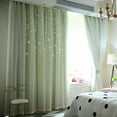 thumbnail image 2 of Prettyui Korean Double Pink Princess Curtains for Living Room Hollow Stars Lace Curtain for Bedroom Shade Curtain Tulle Cloth, 2 of 5