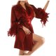 thumbnail image 2 of Batas Bata de mujer Bata de plumas Maquillaje de boda Bata de dama de honor Camisón de mujer, 2 of 9