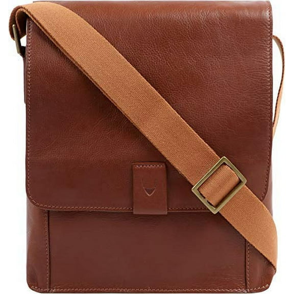 Aiden Medium Leather Messenger Crossbody Bag