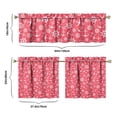 thumbnail image 6 of Kitchen Curtains 24 Inch Short - 3 Panel Set, Nautical Anchor Lighthouse Coastal Design, Rod Pocket Window Curtain for Beach House, Marine Ocean Wave Pattern, Easy Wash, 6 of 6
