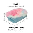 thumbnail image 3 of FurHaven Pet Dog Bed | Convertible Self-Warming Cuddle Pet Mat & Bed for Dogs & Cats, Rainbow, Small, 3 of 11