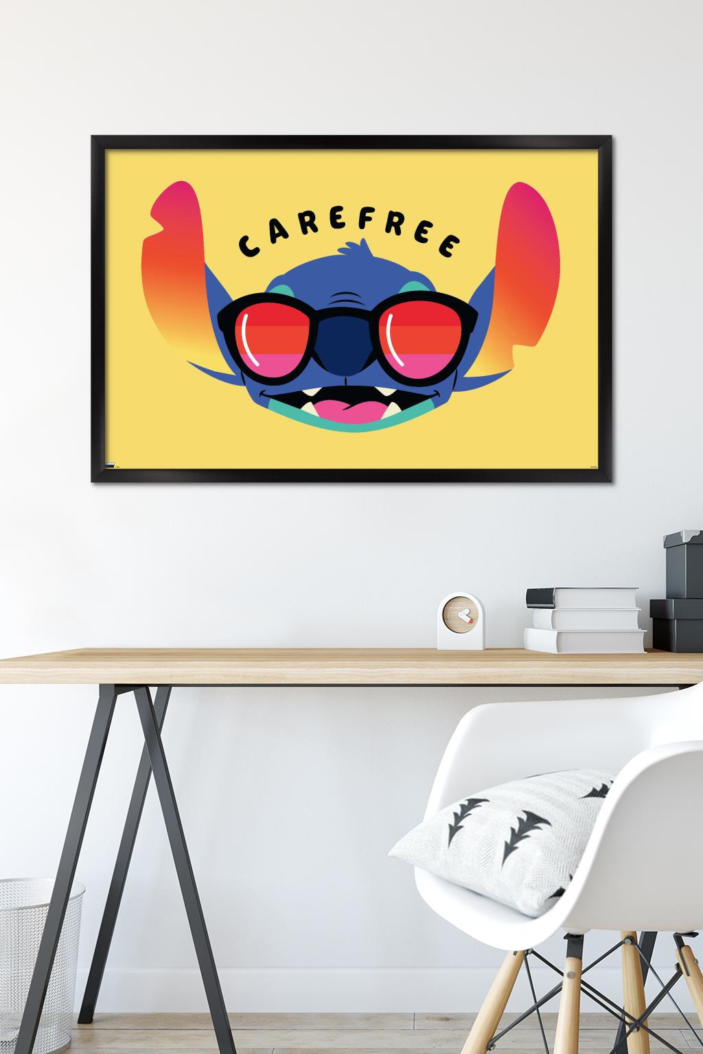 Disney Lilo and Stitch - Carefree Wall Poster, 22.375" x 34" Framed