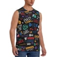 thumbnail image 2 of Haiem Men's Basketball Print Tank Tops Summer Sleeveless Cut Off Workout T-Shirts Fitness Vest Athletic Undershirts-XX-Large, 2 of 8
