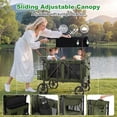 thumbnail image 5 of Vomeast Wagon Stroller for 4 Kids, 3-in-1 Outdoor Baby Stroller Wagon with Canopy, 5-Point Harness, Green, 5 of 10