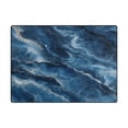 thumbnail image 2 of Area Rug Indoor 80"x58" Non-Slip Wear Resistant Floor Mats Soft Large Carpets for Living Room, Bedroom, Home Decor Washable Rug Dark Blue Marbled, 2 of 7
