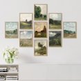 thumbnail image 3 of PixonSign Framed Canvas Print Wall Art Set - Vintage Nature Wilderness Landscape Posters - Set of 9 Botanical Countryside Farmhouse Decor Retro Pastel Wall Décor for Rooms - 11"x14" Natural, 3 of 5