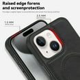 thumbnail image 5 of Magnetic for iPhone 14 Premium PU Leather Case,Built-in Invisible Stand [Compatible with Magsafe] Protective Slim Kickstand Phone Cover Compatible with iPhone 14, Black, 5 of 10