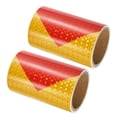 thumbnail image 1 of Unique Bargains Reflective Tape, 2 Roll 6' x 10 Ft Waterproof Safety Tape for Trailers, Red Yellow, 1 of 6