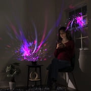 Brightside Celestial LED Projector, Multicolor Rotating Light, USB or Battery Powered