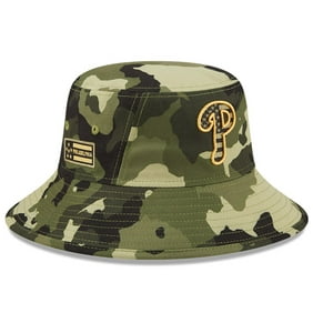 Men's New Era Camo Philadelphia Phillies 2022 Armed Forces Day Bucket Hat - OSFA