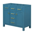 thumbnail image 5 of Dasun 36" Bathroon Vanity without, Modern Freestanding Single Bathroom Cabinet with 4 Drawers & 2 Cabinets,Storage Cabinet for Bathroom, Solid Wood Frame Vanity Only, Blue (NOT INCLUDE SINK), 5 of 8