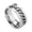 Silver, variant on Women Men Stainless Steel Rotatable Chain Band Ring Finger Spinner Ring Band-Colorful-7