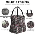 thumbnail image 3 of Pioneer Flower Drawstring Lunch Bag Women - Drawstring Lunch Bag Insulated for Work Office - Stain-Resistant Large Lunchbags for Women with Multi-Pockets, 3 of 6