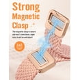 thumbnail image 2 of Wearlizer Magnetic Band Compatible with Versa 4/3 and Sense 2/1, D-Shape Braided Stretchy Nylon Strap for Women Men, Adjustable Sport Dressy Watch Band, 2 of 6