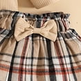 thumbnail image 5 of YWIYIUD InfantBaby Girl Clothes Sets 3PCS Fall Winter Ruffle Sleeve Ribbed Romper Plaid Mini Skirt Headband Set for Toddler Girls Bow Skirt with Headband Outfits InfantBaby Girl Clothing 0-3 Months, 5 of 8