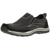 64928 Black Skechers Shoes Men Canvas Memory Foam Slip On Comfort Loafer Casual