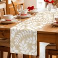 thumbnail image 5 of Table Runners 120 Inches Long Dress Scarves, Cream Leaves Farmhouse Coffee/Dining/Kitchen Table Decor Table Runner for Living Room, Farmhouse Botanical Branch Vintage Modern 13x120 Inch, 5 of 9