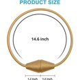 thumbnail image 4 of 4 Pack Handmade Woven Rope Magnetic Curtain Tiebacks for Home and Office (Gold), 4 of 5