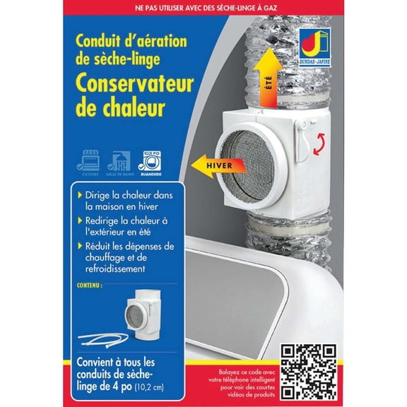 Dundas Jafine CHK100ZW Dryer Venting Kit, 4"