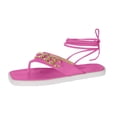 thumbnail image 2 of Summer New Square Toe Thong Sandals Sandalias planas para mujer Wmkox8yii nm6279, 2 of 3
