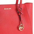 thumbnail image 3 of Michael Kors Women's Leather MK Pattern Crossbody Tote Bag ,Red, 3 of 9