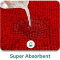 thumbnail image 3 of 2 Pieces Bathroom Rugs, Ultra Soft Non Slip Absorbent Chenille Toilet Bath Mat Set (Red), 3 of 6