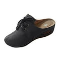 thumbnail image 2 of Taylonsss Women's Closed-Toe Lace-Up Wedge Heel Sandals for Spring Summer Casual Beach Wear Fashionable Versatile Soft-Soled Hollow-Out Plus-Size Comfortable, 2 of 9
