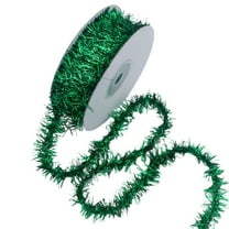 1 Rolls Tinsel Ribbon, 9.84 Yards Metallic Wire Garland,Tinsel Ribbon Garland,Glitter Ribbons Garland Decorations,Glitter Ribbon Metallic Foil Thin Garland For Xmas Tree Party Wedding Decor,Green