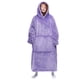 thumbnail image 5 of Manta con capucha extendida de franela de doble cara para parejas, manta para TV, ropa cómoda para el hogar multicolor, 5 of 6