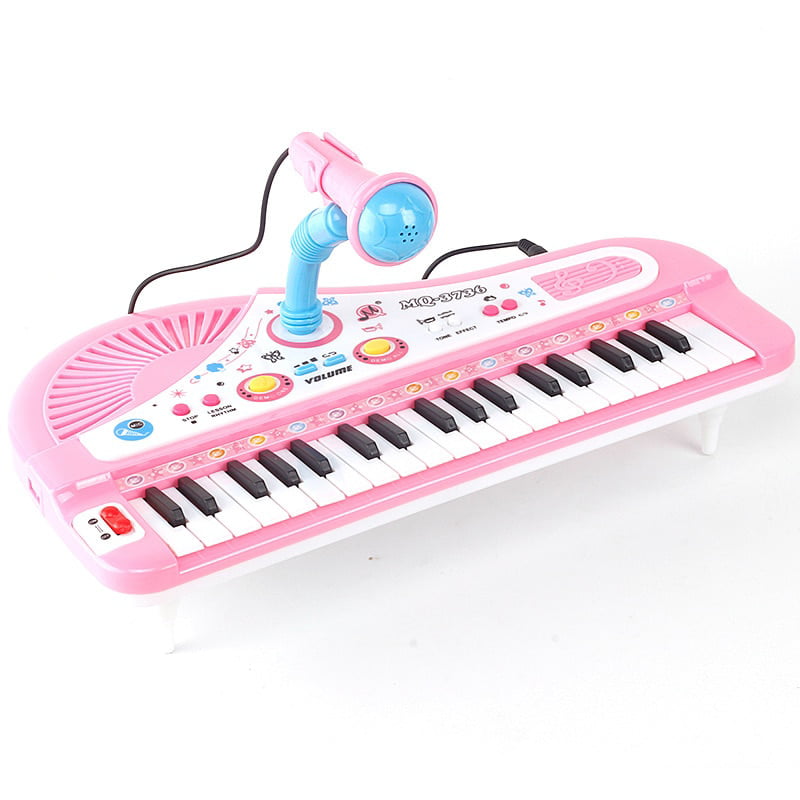 37 Keys Electronic Piano Baby Toys Playing Educational Kids Keyboard Microphone 