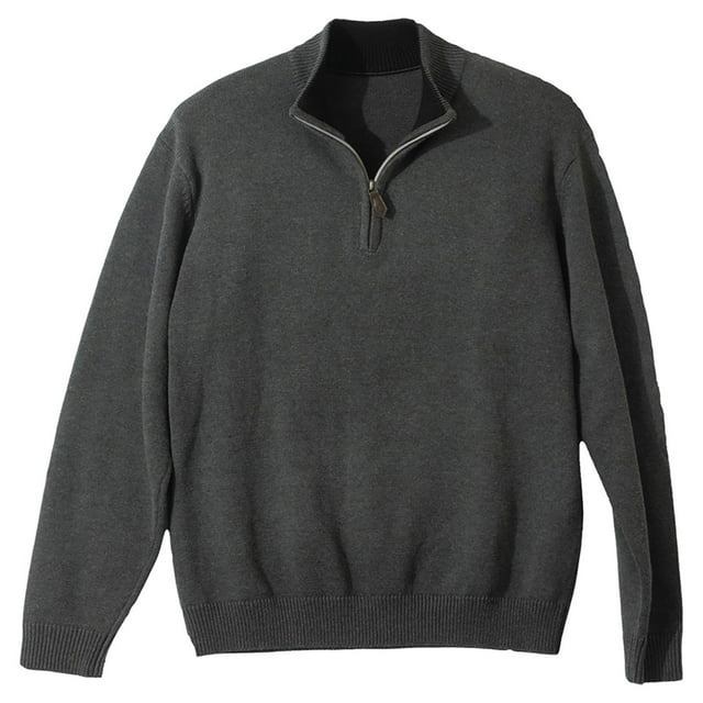 Edwards Chandail en Mélange de Coton à Quart de Glissière, Style 712